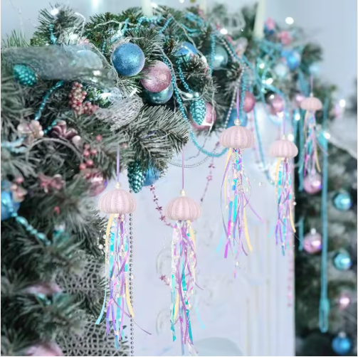 4 PCS Sea Urchin Hanging Ornaments For Christmas Tree C – LumiqHome