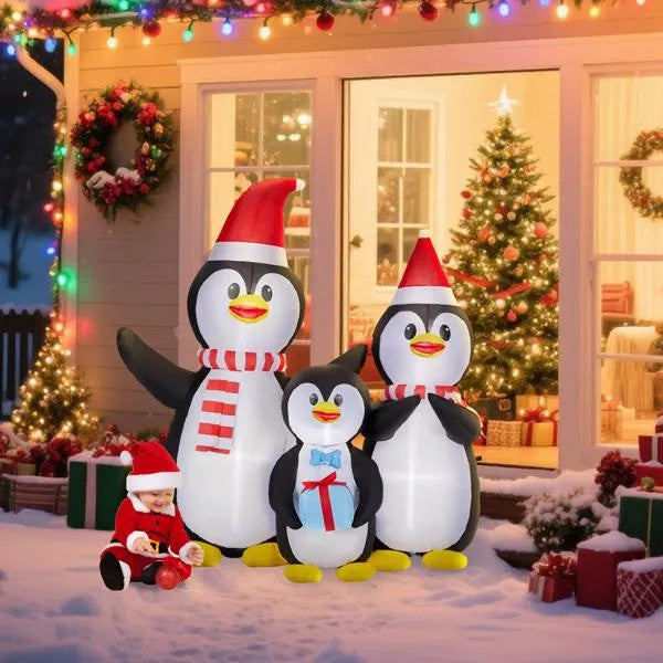 6FT Lighted Christmas Inflatable Decoration, Inflatable by LumiqHome – elegant led christmas décor in a cozy setting