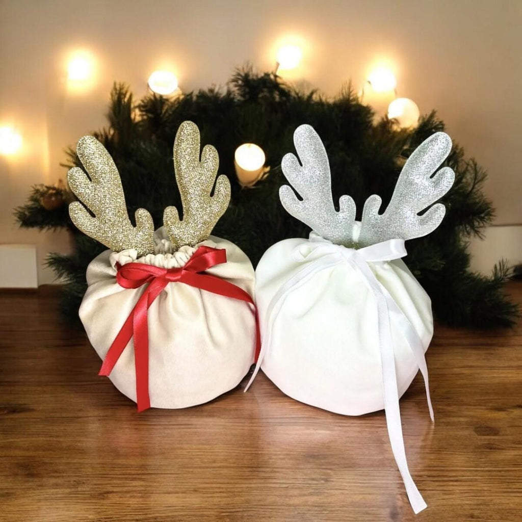 5 Pcs Christmas Antler Gift Bags – LumiqHome