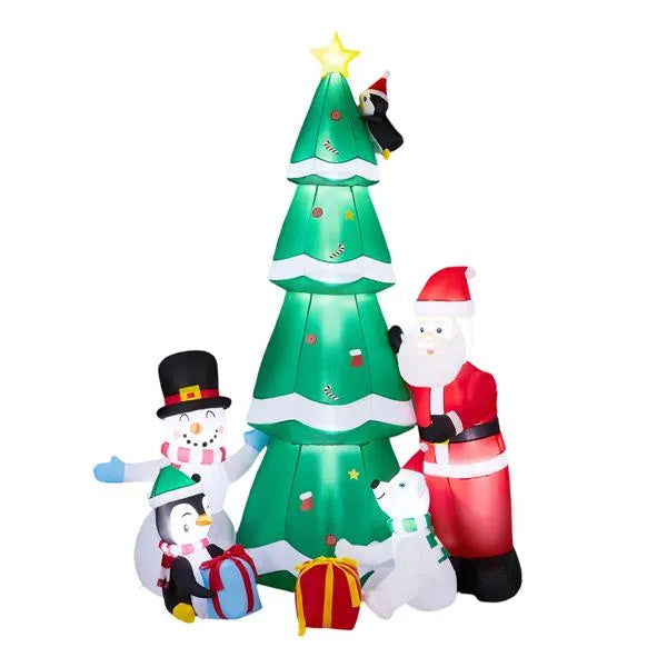 7.5FT Lighted Christmas Inflatable Decoration, Inflatab by LumiqHome – elegant led christmas décor in a cozy setting