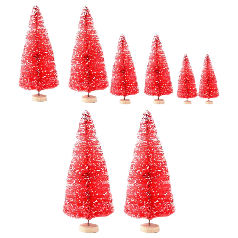 Mini Artificial Christmas Trees Set of 8 - Fairy Garden DIY Crafts - LumiqHome