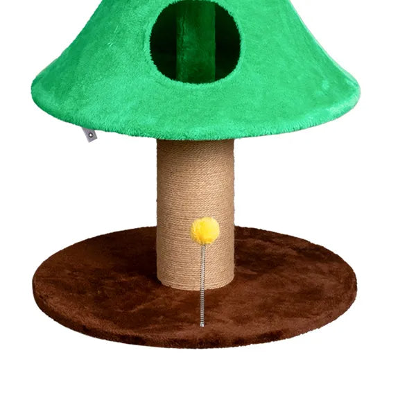 59" Christmas Tree Cat Tower – Large Cat Tree with Condos & Scratching Post – LumiqHome