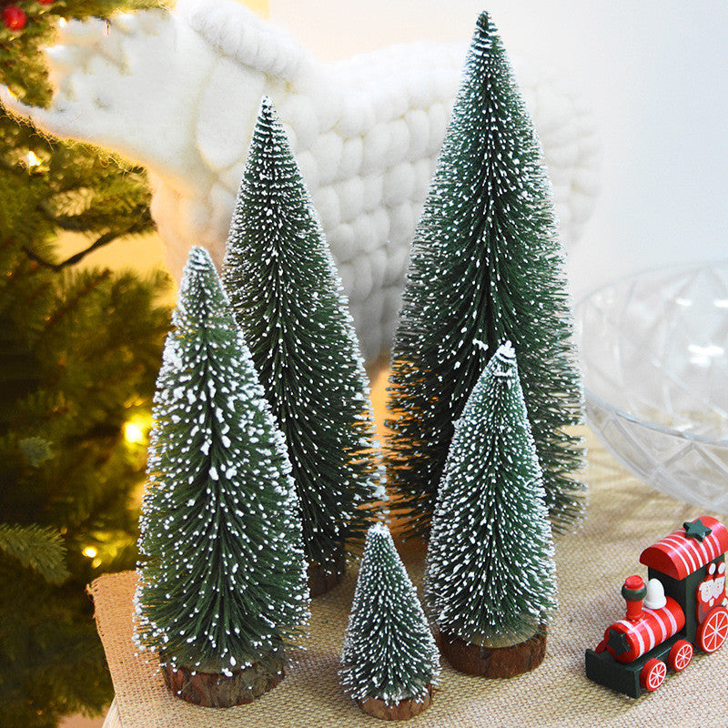 Mini Christmas Tree with Pine Needles Flocking Christma by LumiqHome – elegant holiday home décor in a cozy setting