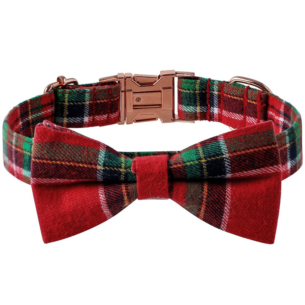 Christmas Dog Collar Rose Gold Buckle by LumiqHome – elegant holiday home décor in a cozy setting