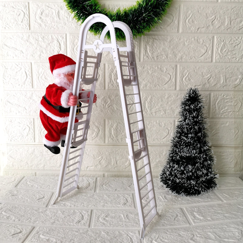 Electric Santa Claus climbing ladder with Christmas tree display – LumiqHome