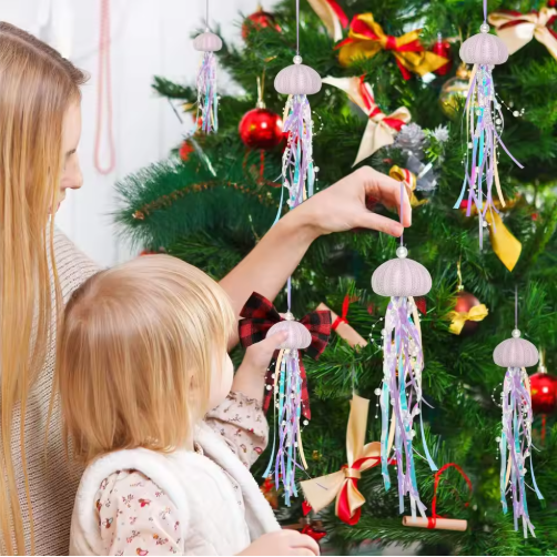 4 PCS Sea Urchin Hanging Ornaments For Christmas Tree C – LumiqHome