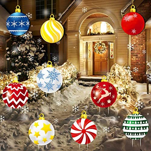 9Pcs Christmas Yard Signs With Stakes And Cords Christm by LumiqHome – elegant holiday home décor in a cozy setting