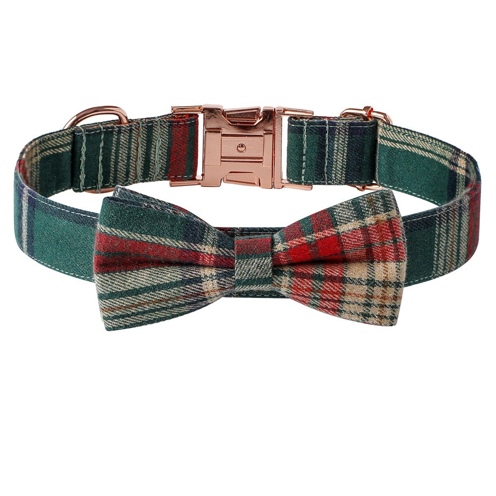Christmas Dog Collar Rose Gold Buckle by LumiqHome – elegant holiday home décor in a cozy setting