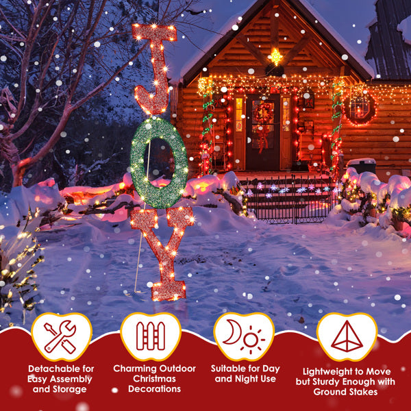 29X27X99cm, JOY Letter 2D Warm White Light, Mesh Powder – LumiqHome