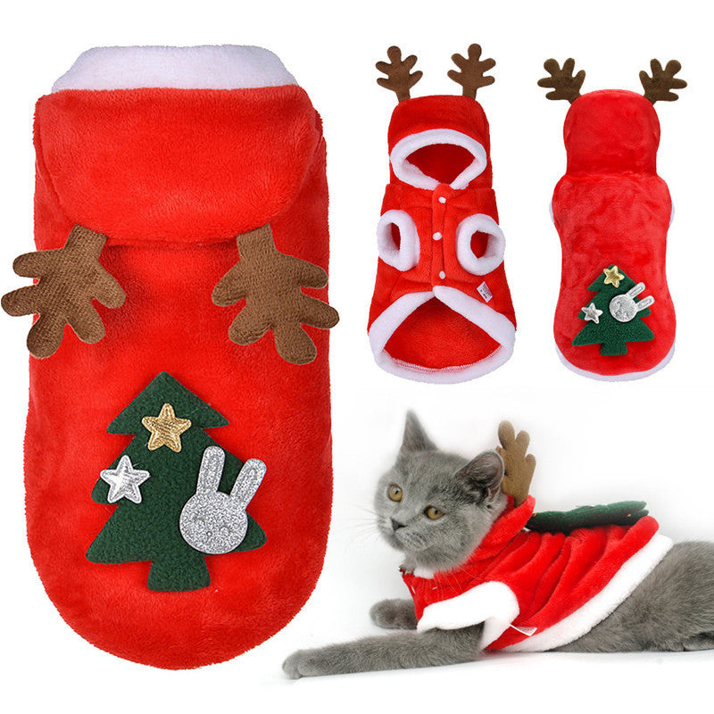 Pet flannel elk christmas clothes by LumiqHome – elegant holiday home décor in a cozy setting