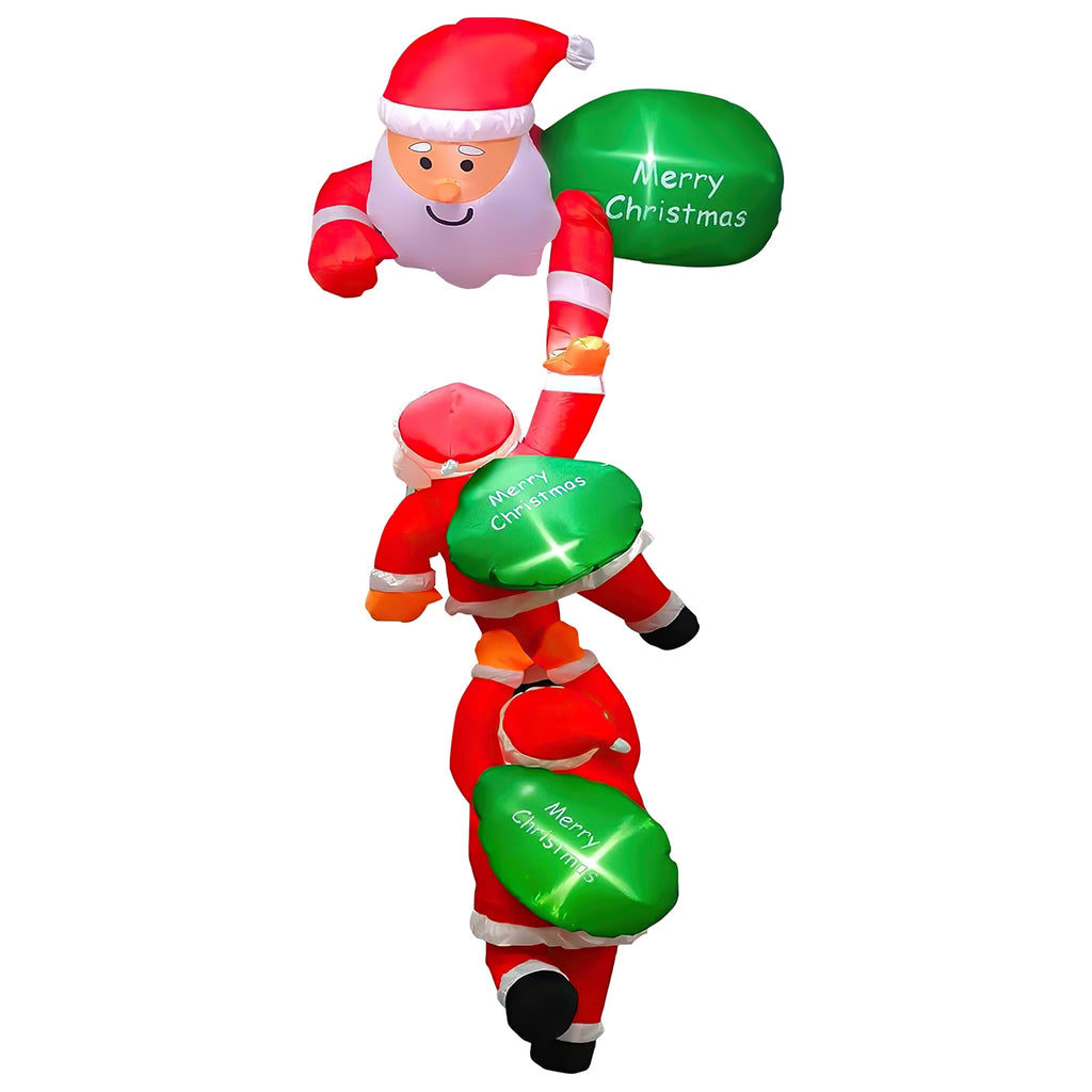 1Pc 8FT Climbing Inflatable Santa Claus With Light Hang – LumiqHome