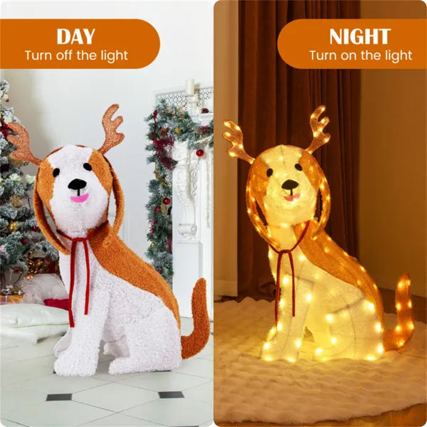 Christmas Dog Decorations With LED Lights, Christmas De – LumiqHome