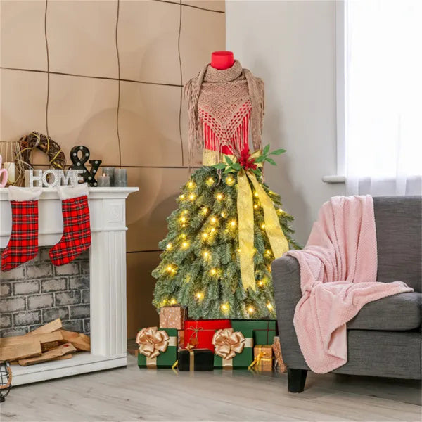 5 FT Pre-lit Mannequin Artificial Christmas Tree Dress – LumiqHome