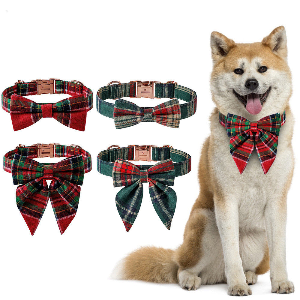 Christmas Dog Collar Rose Gold Buckle by LumiqHome – elegant holiday home décor in a cozy setting