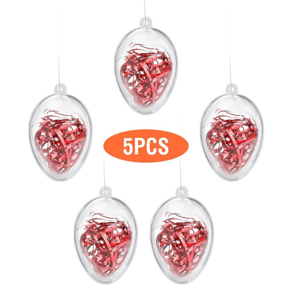 5 PCS Clear Plastic Christmas Balls Baubles Sphere Fill – LumiqHome
