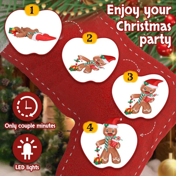 7.9ft LED Inflatable Gingerbread Man - Outdoor Yard Christmas Decoration - LumiqHome