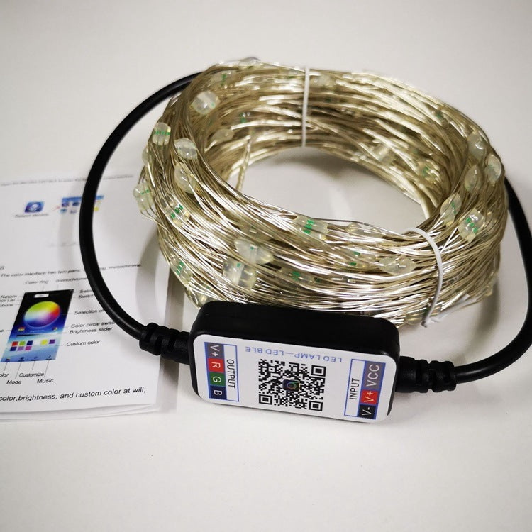 APP Light String Mobile Phone Bluetooth USB Copper Wire by LumiqHome – elegant led christmas décor in a cozy setting