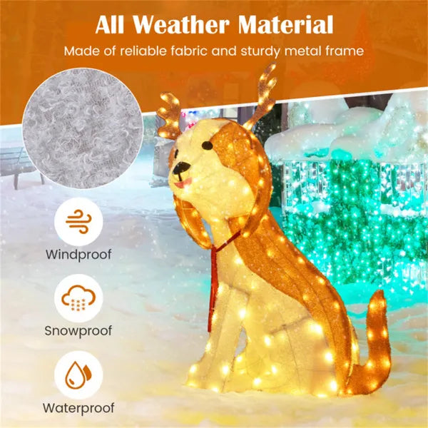 Christmas Dog Decorations With LED Lights, Christmas De – LumiqHome