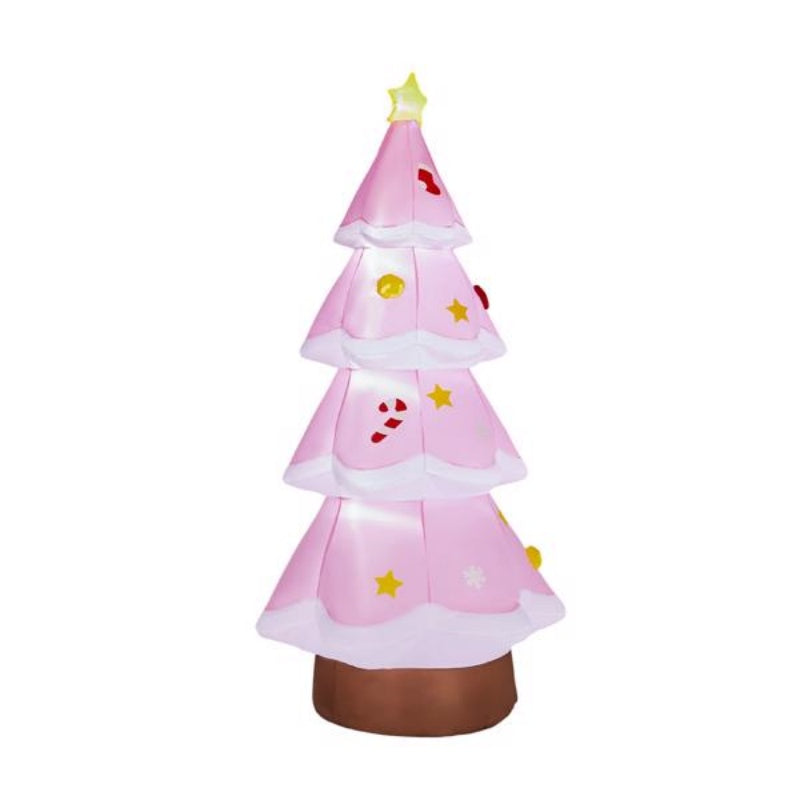 7.2ft LED Inflatable Pink Christmas Tree - Outdoor Yard Decoration - LumiqHome