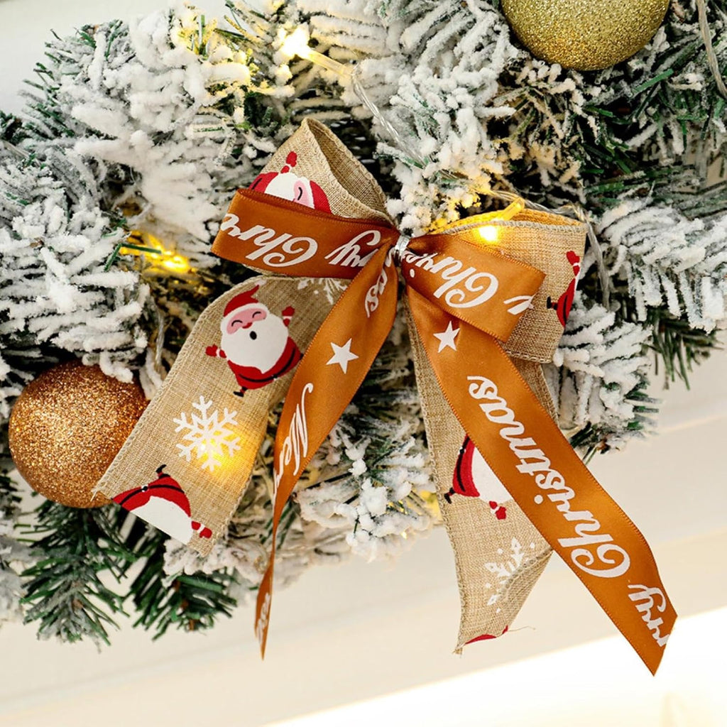 60cm Christmas Wreath With Glitter Balls & LED Lights - – LumiqHome