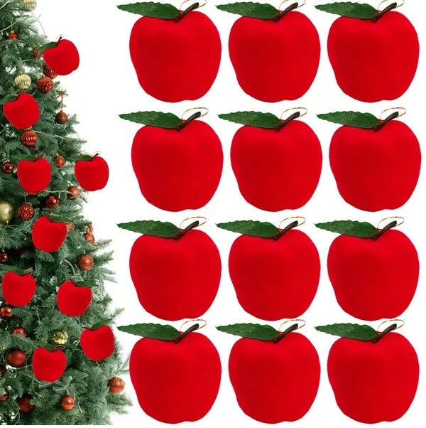 12Pcs Mini Christmas Ornament 2.1in Foam Red Ball Ornam by LumiqHome – elegant holiday home décor in a cozy setting