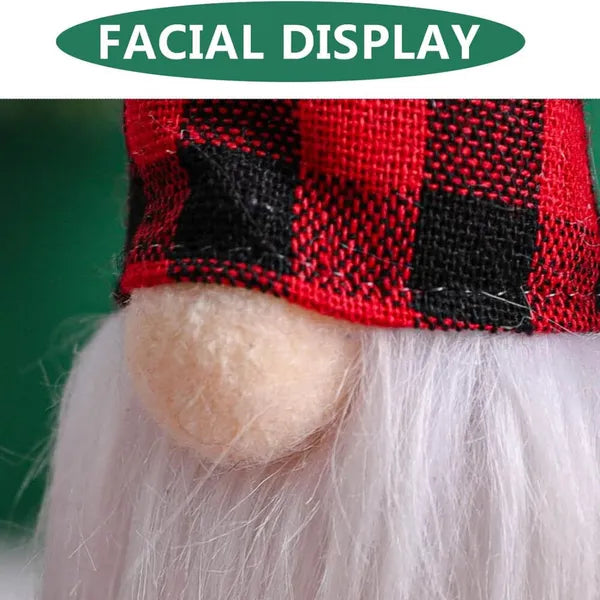 Christmas Gnome Hanging Ornaments Set of 12 - Tomte Plush Tree Decorations - LumiqHome