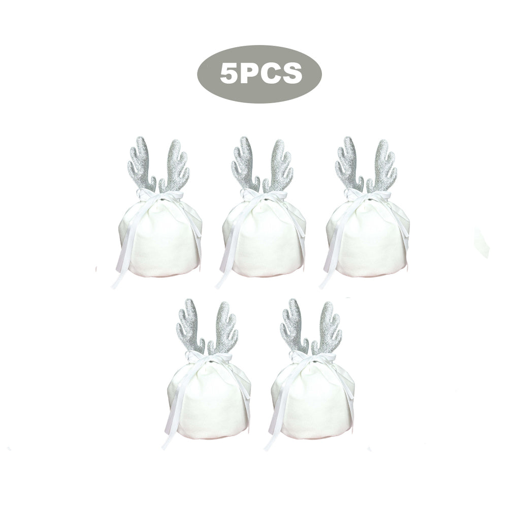 5 Pcs Christmas Antler Gift Bags – LumiqHome