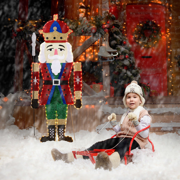 Nutcracker Soldier 2D LED Christmas Light - 168cm Warm White - LumiqHome