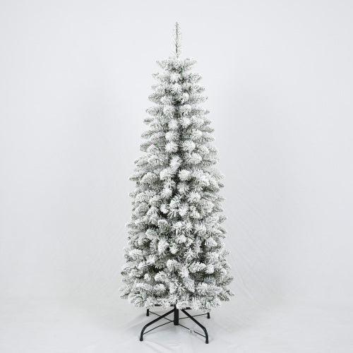 Snow Flocked Artificial Christmas Tree Set of 3 - 4ft 5ft 6ft Pre-Lit - LumiqHome