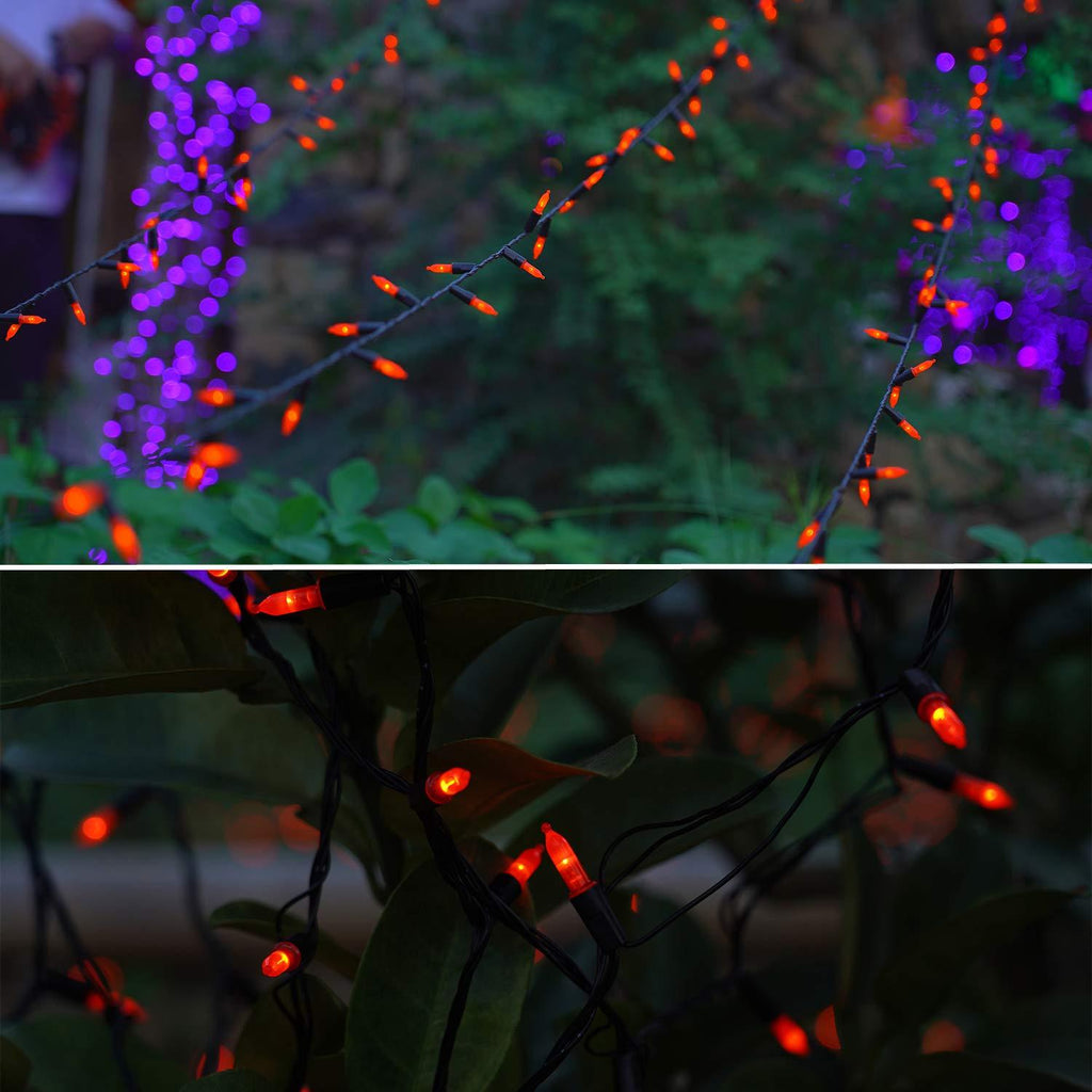 Orange Halloween Mini String Lights - 300 LED 99ft Fairy Lights - LumiqHome