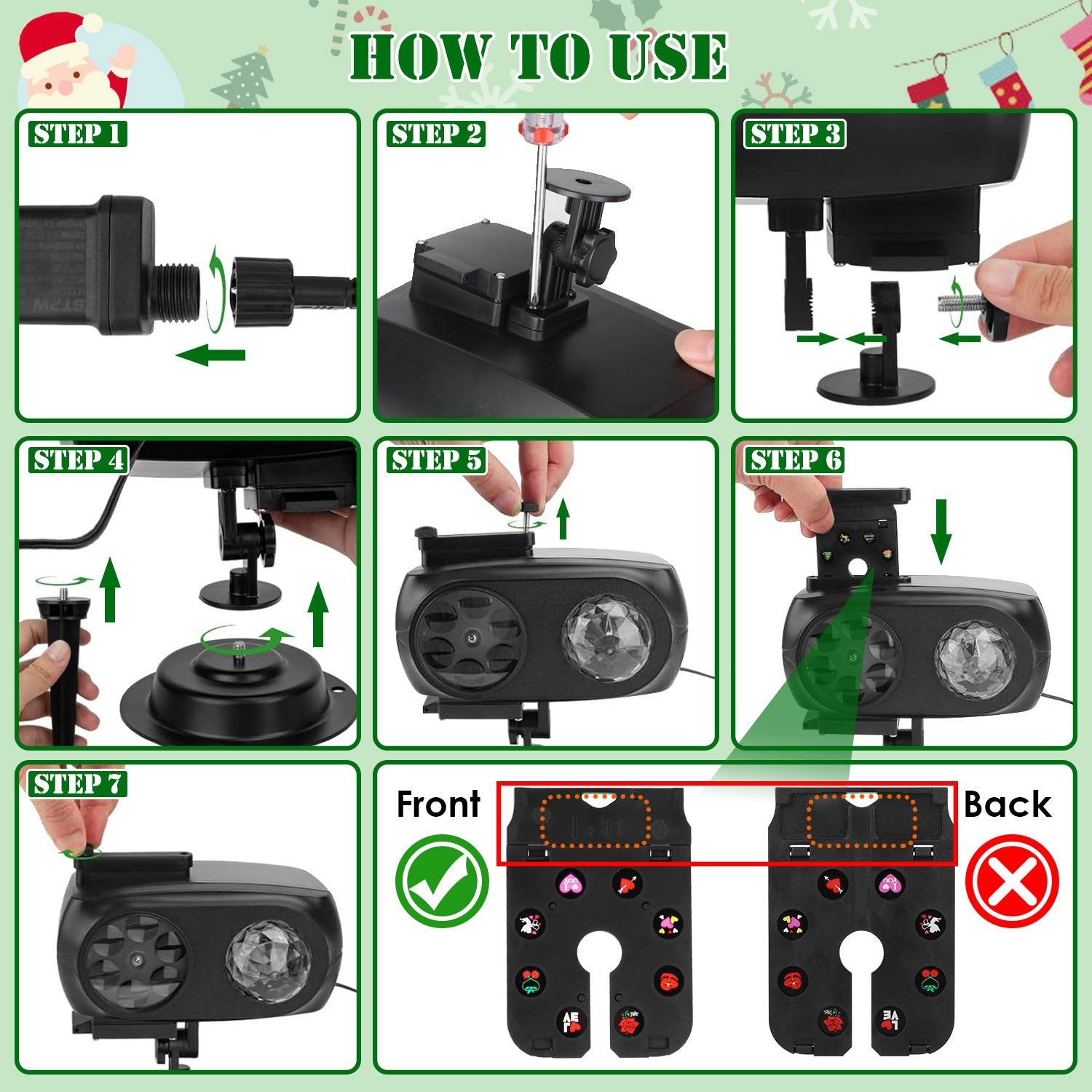 2-in-1 Holiday Projector Light – Indoor & Outdoor Projection Lamp – LumiqHome