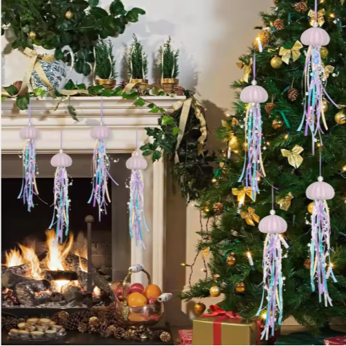 4 PCS Sea Urchin Hanging Ornaments For Christmas Tree C – LumiqHome