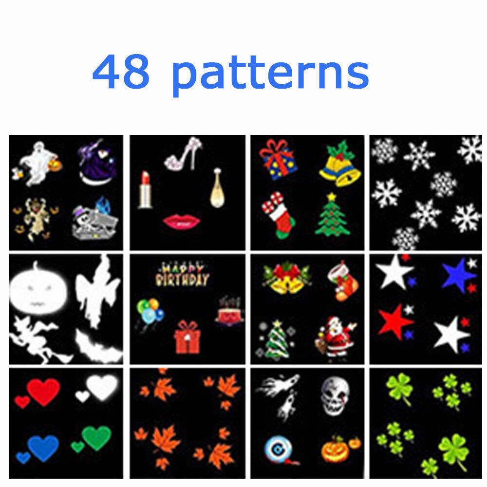 48 Pattern Christmas Projector Laser Light Snow LED Lam – LumiqHome