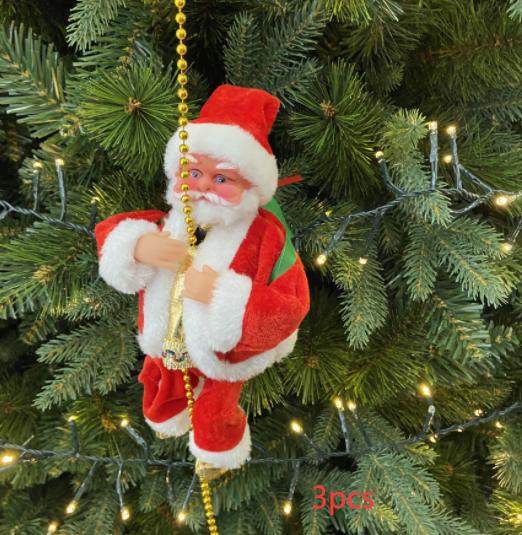 Santa Claus climbing ladder electric toy packaging – LumiqHome Christmas gift