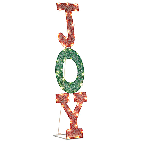 JOY LED Letter Light - 2D Warm White Christmas Sign - LumiqHome
