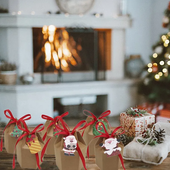 24 Pcs Christmas Gift Boxes With Ribbon And Cards Carto – LumiqHome