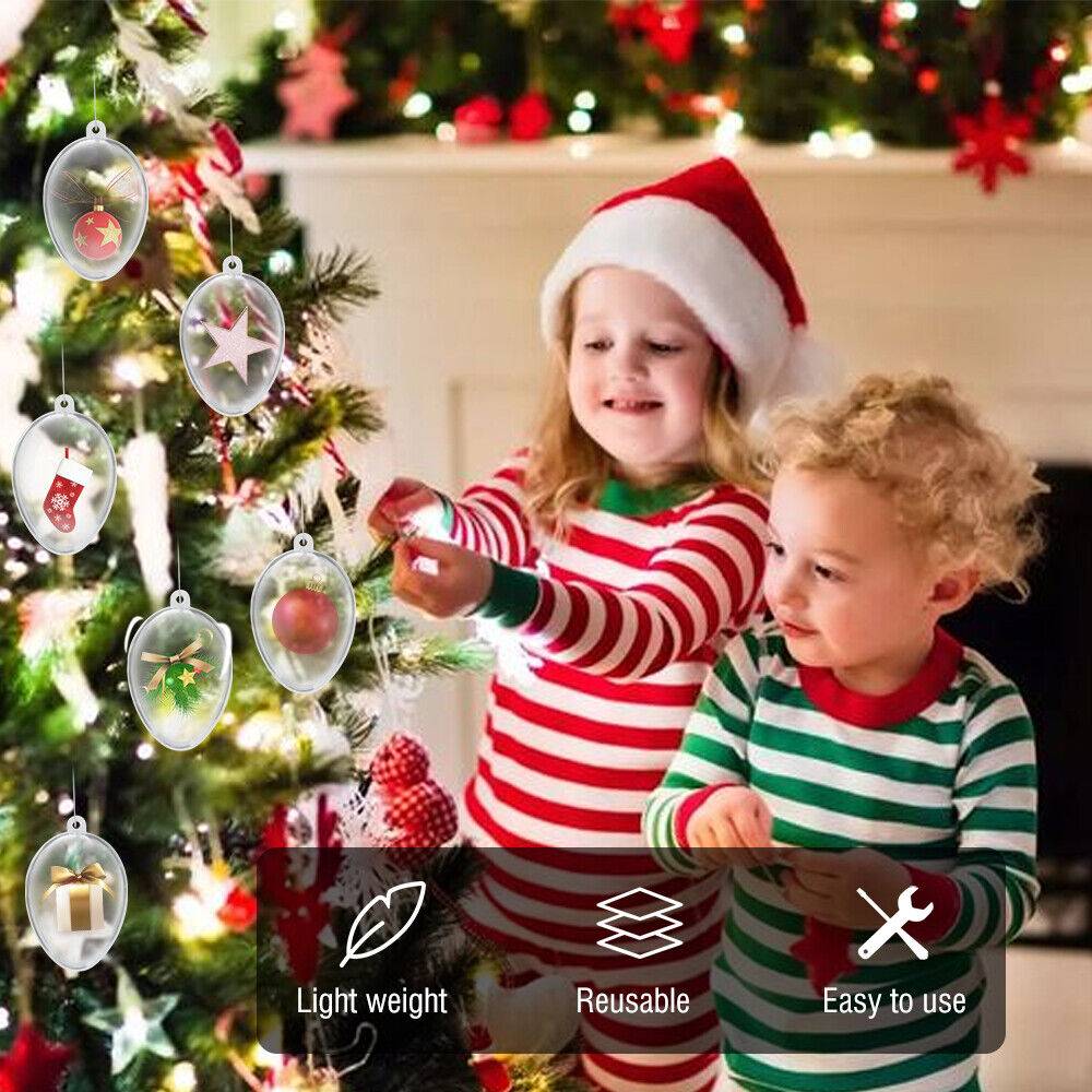 5 PCS Clear Plastic Christmas Balls Baubles Sphere Fill – LumiqHome