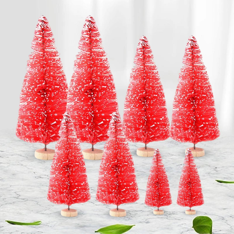 Mini Artificial Christmas Trees Set of 8 - Fairy Garden DIY Crafts - LumiqHome
