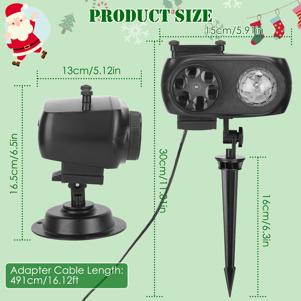 2-in-1 Holiday Projector Light – Indoor & Outdoor Projection Lamp – LumiqHome
