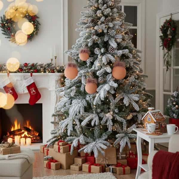 4PCS Set Christmas Ball Ornaments Glass Hanging Balls F by LumiqHome – elegant holiday home décor in a cozy setting