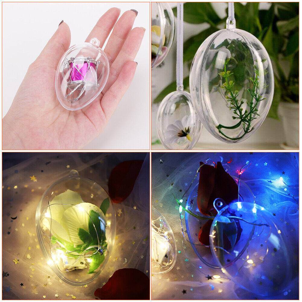 5 PCS Clear Plastic Christmas Balls Baubles Sphere Fill – LumiqHome
