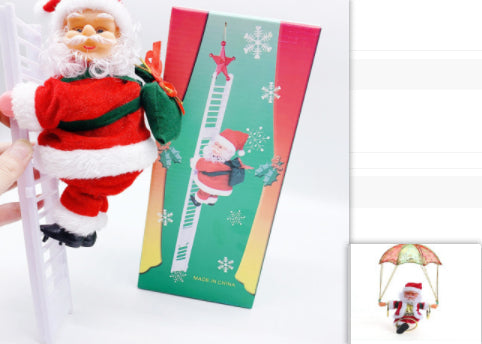 Electric Santa Claus climbing ladder gift box packaging LumiqHome