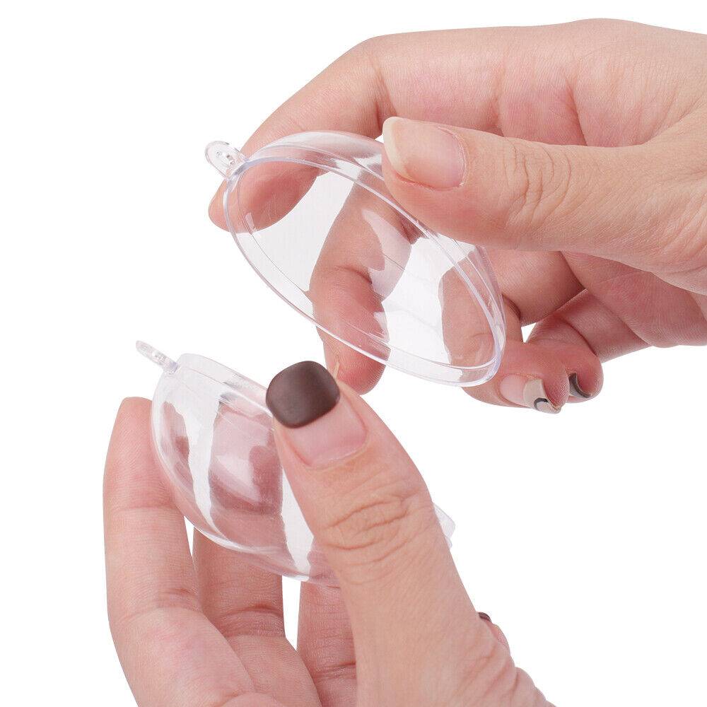 5 PCS Clear Plastic Christmas Balls Baubles Sphere Fill – LumiqHome