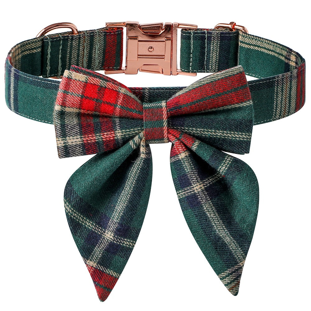 Christmas Dog Collar Rose Gold Buckle by LumiqHome – elegant holiday home décor in a cozy setting