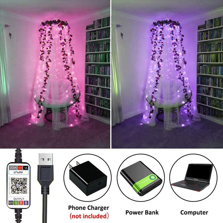 Bluetooth App-Controlled LED Copper Wire Light String – LumiqHome