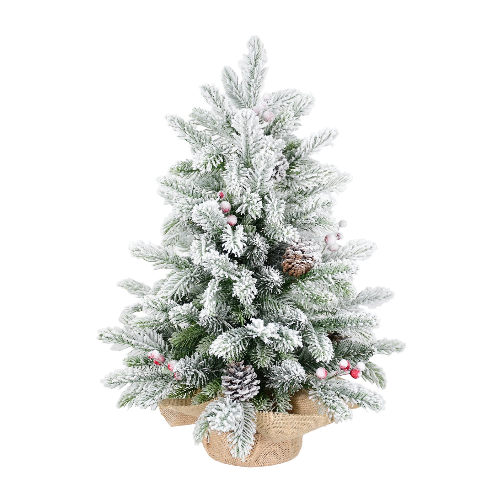 3ft Tabletop Christmas Tree, Snow Flocked Artificial Mi by LumiqHome – elegant holiday home décor in a cozy setting