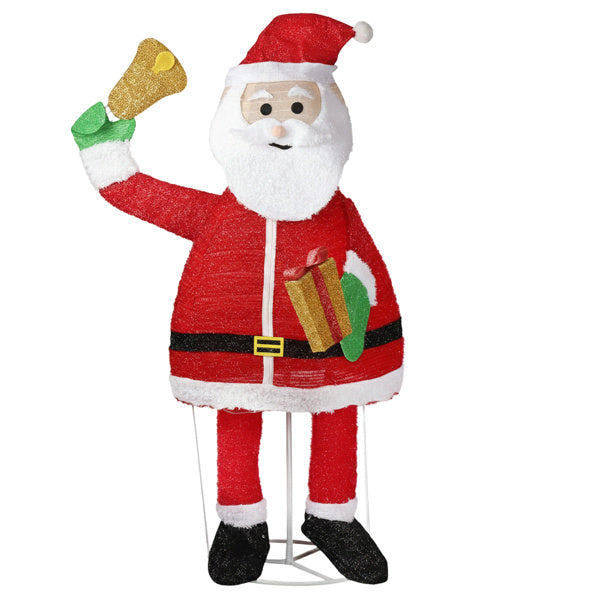 6FT Lighted Santa Claus Holding Bell Christmas Yard Dec by LumiqHome – elegant led christmas décor in a cozy setting