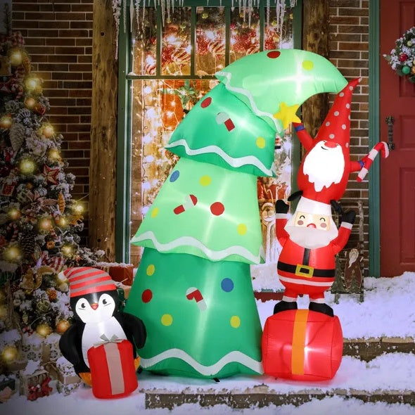 6 FT Lighted Christmas Inflatable Decoration, Inflatabl by LumiqHome – elegant led christmas décor in a cozy setting