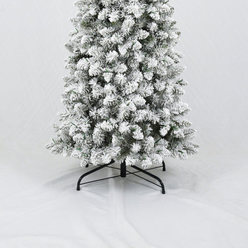 Snow Flocked Artificial Christmas Tree Set of 3 - 4ft 5ft 6ft Pre-Lit - LumiqHome