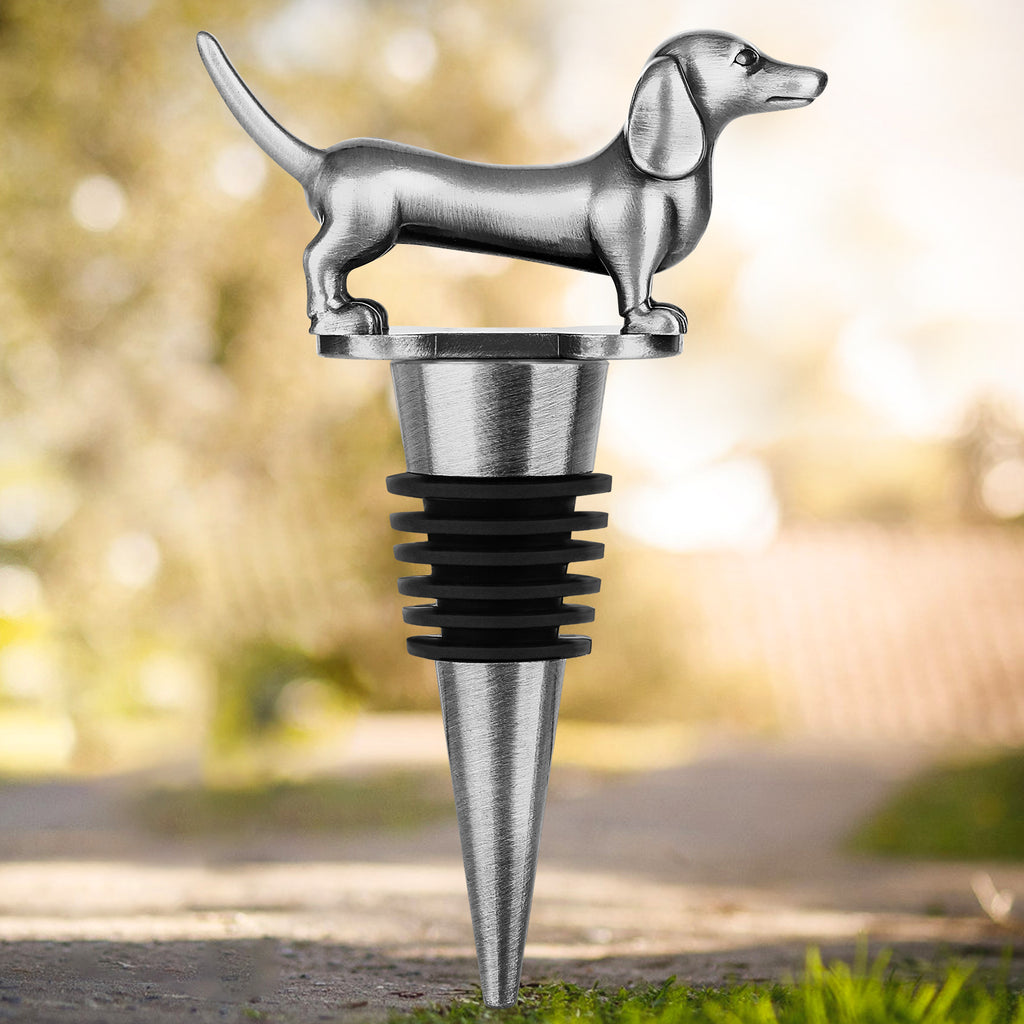 Dachshund Wine Stopper – Luxury Animal Decor Gift – LumiqHome